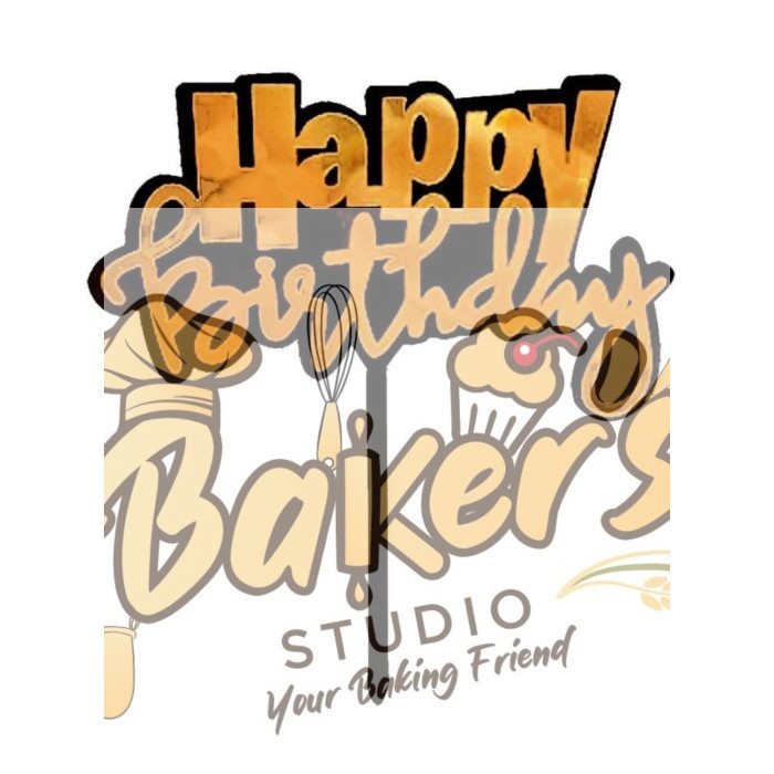 HAPPY BIRTHDAY ACRYLIC CAKE TOPPER