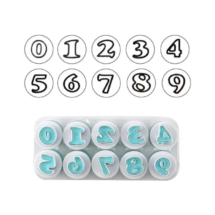 10 pcs Push Easy Mini Number Cookie Cutter Fondant Cutters - Image 2