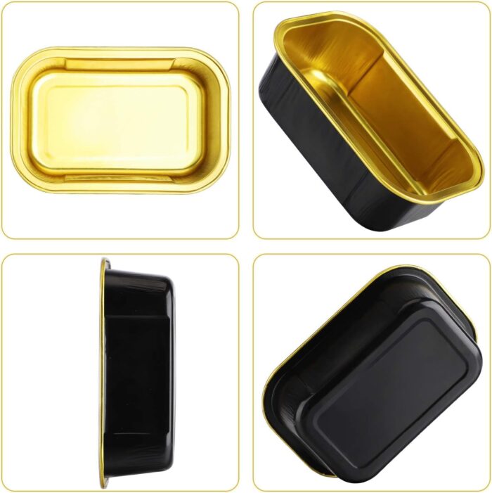 Aluminium Baking Mould with Lid 150ML, (10x6x3.3 cm) (5, Black) - Image 7