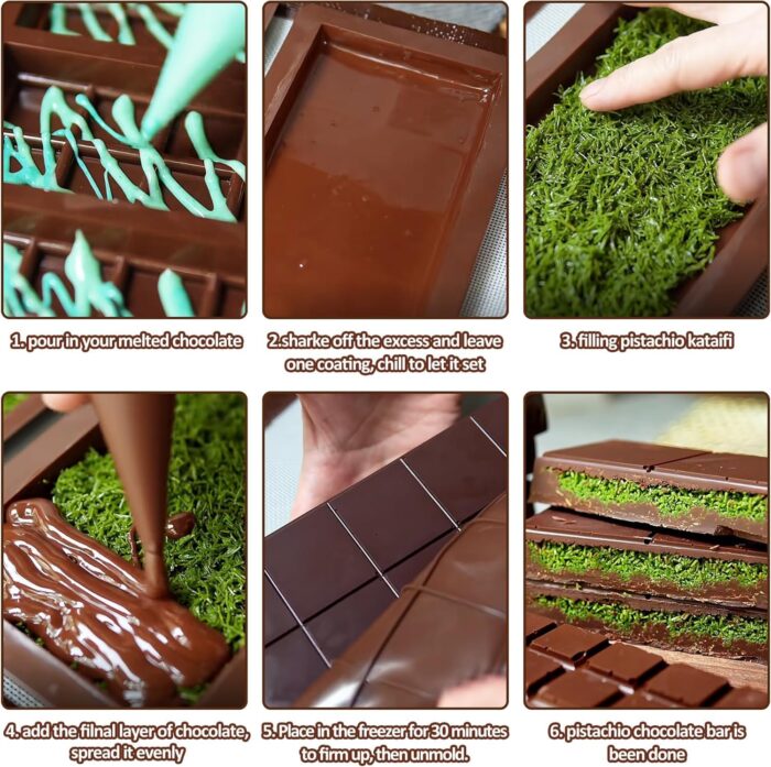 Break Apart Chocolate Bar / Silicone Big Deep Chocolate Bar / Thick Candy Mould - Image 4