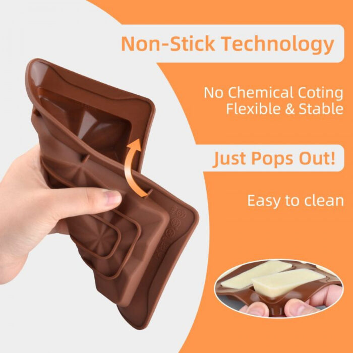Chocolate Bar Silicone Mould - Circular Round Puzzles (Style 4) - Image 3